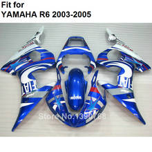 Обтекатель мотоцикла комплект для Yamaha Небесно-Голубой Белый YZF R6 2003 2004 2005 части кузова обтекатели комплект YZFR6 03 04 05 BC12 2024 - купить недорого