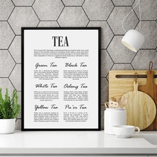 Póster de pared de cocina de té, impresiones en lienzo, cartel de té minimalista, pintura artística con cita, imágenes blancas y negras, regalo para amantes del té, decoración del hogar 2024 - compra barato