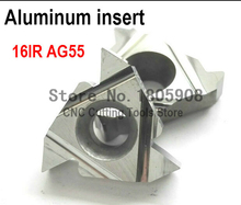 16IR AG55 para inserciones de roscado de carburo de aluminio inserto de roscado interno de 55 grados insertos indexables para herramienta de torno cortador 2024 - compra barato