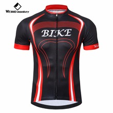 Weimomonkey camisa de ciclismo de estrada masculina, camiseta manga curta para jovens mountain bike verão pro mtb roupas tops vermelho 2024 - compre barato