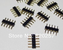 Free shipping 1000pcs lot 5pin RGBW needle connector, pin needle, male type 5pin black color, for LED RGBW strip DIY 2024 - buy cheap