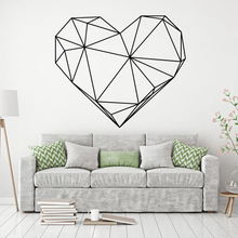 Абстрактная многоугольная наклейка на стене любовь геометрическое искусство наклейки на стену виниловые украшения дома фрески DIY наклейки G789 2024 - купить недорого