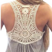 2018 Women Sleeveless Summer Lace Vest Top plus size Casual Tank Tops T-Shirt hot sale drop shipping May 22 2024 - buy cheap