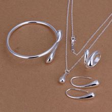 wholesale wedding Lady cute hot silver-color jewelry fashion cute Pretty Necklace Earring women party set TOP quality , S222 2024 - buy cheap