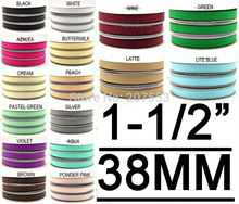1-1/2" Inch (38mm) Solid Color Grosgrain Ribbon Band Tape Kids DIY Crafts Ribbon Wall Free Shipping 2024 - buy cheap