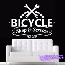 Bike Shop Wall Sticker Customized Sports Posters Vinyl Wall Decals Pegatina Decor Mural Car Windows Bicycle Decal 2024 - buy cheap