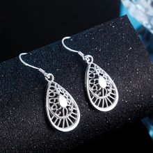 wholesale for women fashion Silver color fashion charms wedding cute retro earring luxury jewelry nice stamped , LE040 2024 - buy cheap