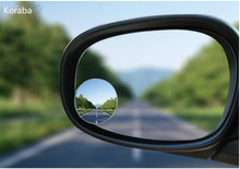 2 pces espelho convexo retrovisor do carro 360 graus de rotação grande angular espelho redondo grande angular ponto cego acessório exterior automático 2024 - compre barato