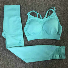 2PCS Sports Suits Seamless Yoga Set Padded Push-up Strappy Sports Bra Women Fitness Clothing Woman Gym Leggings Workout Pants 2024 - buy cheap