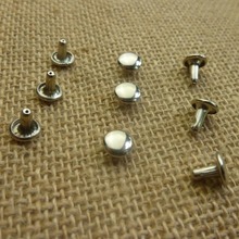 Many Size For Chose 1000 set Iron Made Silver Two Piece Double Cap Tubular Rivets Leather Punk Craft Repair Wholesale and Retail 2024 - buy cheap