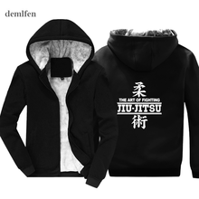 Fashion Japaness The Art Fighting Jiu Jitsu Hoodie Men Funny Print Zipper Hoody Keep warm Sweatshirt Tops Jacket Harajuku 2024 - buy cheap