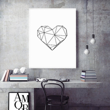 Scandinavian Style Love Poster Black and White Canvas Painting Wall Pictures For Living Room Nordic Decoration Home Art Posters 2024 - buy cheap