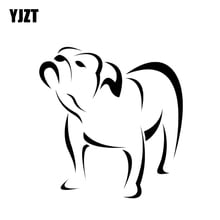 YJZT 12CM * 12,7 CM Bull Dog Car Boats pegatina de vinilo para coche negro/plata C2-3119 2024 - compra barato