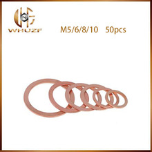 M5/6/8/10 cobre anéis de vedação cobre vedação junta plana din 7603a cobre selagem arruela 2024 - compre barato