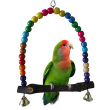 Жевательные игрушки для птиц, попугаев для попугаев качели клетка Висячие Cockatiel дерево 2024 - купить недорого