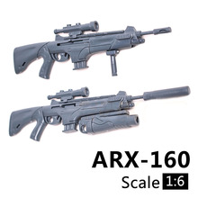 1/6 escala arx160 rifle arma modelo tático com lançador montagem tijolos de construção arma para figura ação 2024 - compre barato