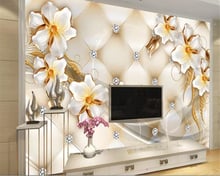 Beibehang behang, paquete suave de orquídeas personalizado, papel pintado Floral, decoración del hogar, fondo, papel tapiz para sala de estar, mural en 3d 2024 - compra barato