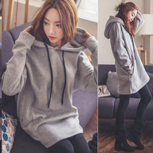 2017 Autumn Fashion Solid Color Hooded Long Sleeve Women's Hoodies Sweatshirts Pregnant Woman Outerwear Coats 2024 - buy cheap