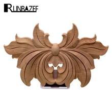 RUNBAZEF Globe Style Vintage Unpainted Wood Carved Corner Onlay Applique Frame for Home Furniture Wall Cabinet Door Decor Crafts 2024 - buy cheap