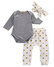 3pcs Autumn WInter Clothes Set Kid Children Baby Girl Infant Top+Pant Legging+Headband Outfit Set Clothing 2024 - buy cheap
