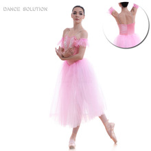 Corpiño elástico de terciopelo rosa con falda de tul tutú de Ballet para niñas y mujeres bailarina de escenario traje de baile vestido 18090 2024 - compra barato