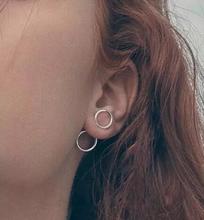 SMJEL Fashion Simple Geometric Circle Earrings female Women Round Earrings Stud Ear Jacket Jewery Punk Gifts S150 2024 - buy cheap