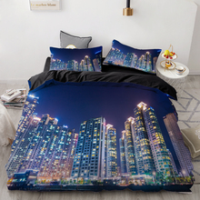 3D HD Digital Printing Bedding Set,Custom Duvet Cover Set Single/Double/Queen/Cal King,City night Bedclothes Bed Sets 2024 - buy cheap
