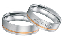 Conjunto de anel de casamento ocidental em ouro rosado tamanho personalizado 2024 - compre barato