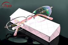Gafas de lectura multifocales graduales para mujer, lentes de lectura con diseño de medio borde, moda rosa, para oficina, ver la parte superior estrecha, 0 añadir + 1 A + 4 2024 - compra barato