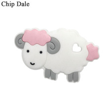Chip Dale-mordedor de silicona con forma de oveja para bebé, mordedor para niño, juguete para morder, sin BPA, accesorios de cuidado Dental para bebé, 5 uds. 2024 - compra barato
