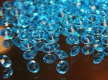 Free Shipping ! 1000 pcs / lot 10mm Acrylic Turquoise Crystal Diamond Confetti Table Scatter confetti Wedding Party Decoration 2024 - buy cheap