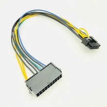 Компьютерный кабель PSU ATX 20Pin к 10Pin гнездовой к мужскому адаптеру конвертер питания кабель Шнур 30 см для материнской платы Lenovo 18AWG 2024 - купить недорого