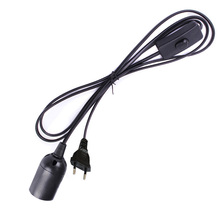 Cable de alimentación de 1,8 M, base de lámpara E14, enchufe europeo con interruptor, para bombilla LED colgante E27, soporte de enchufe de suspensión 2024 - compra barato