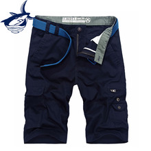 Tace & marca Shark-ropa informal para hombre, pantalones cortos militares holgados con múltiples bolsillos, sin cinturón, verano 2018 2024 - compra barato