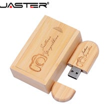 JASTER деревянный USB с коробкой usb флэш-накопитель лазерная гравировка pendrive 8 ГБ 16 ГБ 32 ГБ для фотосъемки свадьбы (Бесплатный Пользовательский логотип) 2024 - купить недорого