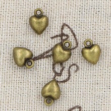 15pcs Charms Heart 9x7x4mm Antique Making Pendant fit,Vintage Tibetan Bronze Silver color,DIY Handmade Jewelry 2024 - buy cheap