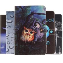 3D Lovely Cartoon Owl Painting PU Leather Case For Apple iPad 2 3 4 IPAD 234  9.7 inch cover stand with card slots case+film+pen 2024 - buy cheap