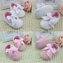 Fashion Lovely Big Butterfly-Knot Decorate Solid Baby Shoes Toddler Lace First Walkers Soft Bottom Infants Girls Princess Shoes 2024 - buy cheap