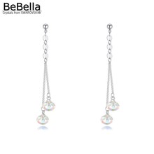 BeBella-pendientes colgantes con cuentas de briolette para mujer, joyería de boda, cristales Swarovski 2024 - compra barato