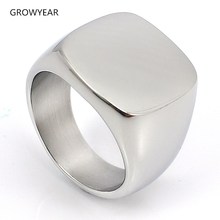 Anillo de acero inoxidable para hombre y mujer, joyería personalizada, color plateado, tamaño 9, 10, 11, 8, 7, 6 2024 - compra barato