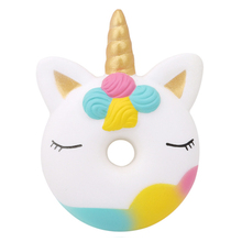 New Kawaii Unicorn Doughnut Squishy Creative Slow Rising Simulation Bread Scented Squeeze Toy Stress Relief for Kid Xmas Gift 2024 - buy cheap