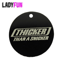 Ladyfun-Colgante de acero inoxidable personalizable, más grueso que un SNICKER, 25mm, 20 Uds./lote 2024 - compra barato