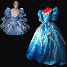 Vestido de tafetán azul para mujer, traje de teatro gótico 18 °, recreación de estilo medieval, vestidos victorianos HL-345 2024 - compra barato