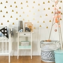 Декоративные наклейки с маленькими треугольниками, настенные Стикеры для детской комнаты, наклейки на стену для детской комнаты, детской комнаты 2024 - купить недорого