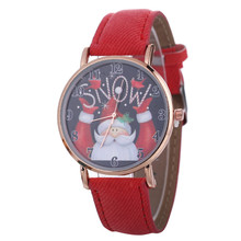 #5001Women Christmas Pattern Quartz Watch Leather Strap Belt Table Watch reloj mujer New Arrival Freeshipping Hot Sales 2024 - buy cheap