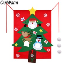 OurWarm Рождественская игра для бросания снежков, Рождественская елка, олень, подвесное бросание, игра для помещений и улицы, праздничная вечеринка для детей 2024 - купить недорого