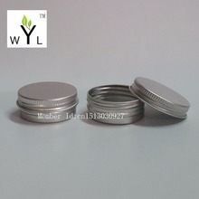 Frascos vacíos de aluminio con tapa de rosca, tarros de cosméticos, latas de aluminio de 20ml, Envase de bálsamo de labio de aluminio, WYL, 20g 2024 - compra barato