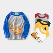 Детская футболка для мальчиков, брендовая толстовка с длинными рукавами и рисунком, 2019 2024 - купить недорого