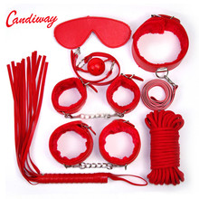 Adult bdsm harness Game 7Pieces Fetish bondage Restraint cop Handcuff gag Queen Constume nipple clamps whip sex toy for couples 2024 - buy cheap