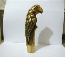 100% brass Pure Copper Brass Grandpa Good Lucky Collectible Old CHINESE OLD COPPER HAND CARVED EAGLE STATUE WALKING STICK HEAD 2024 - buy cheap
